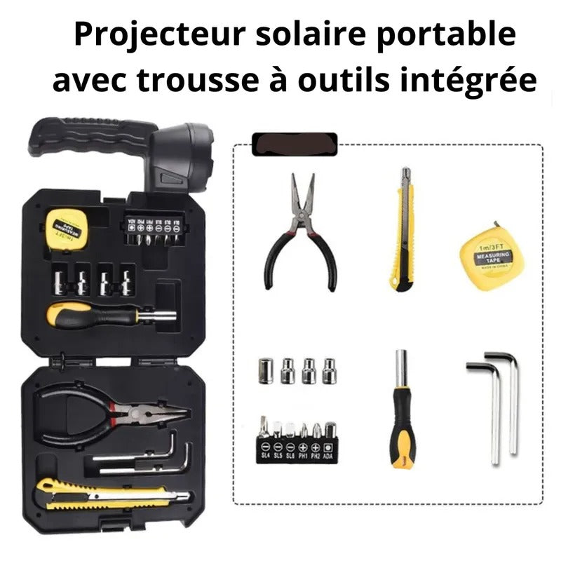Multifunctional Solar Portable Lamp with Toolkit