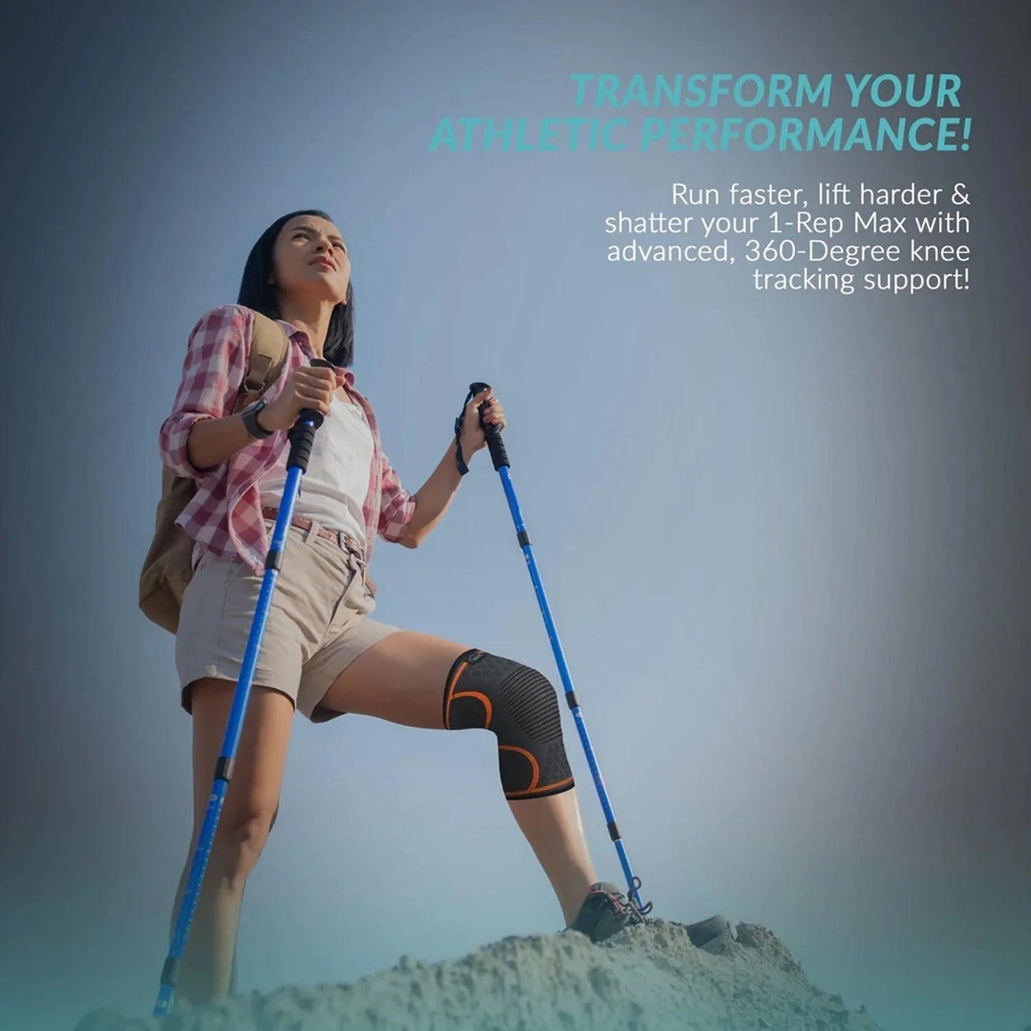 Premium Quality Leg/knee Support With Strap Belt- 1 Pair