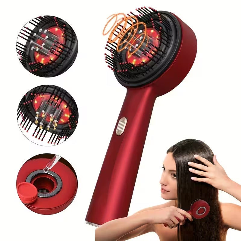 Rechargeable Scalp Massaging Brush with Oil Applicator