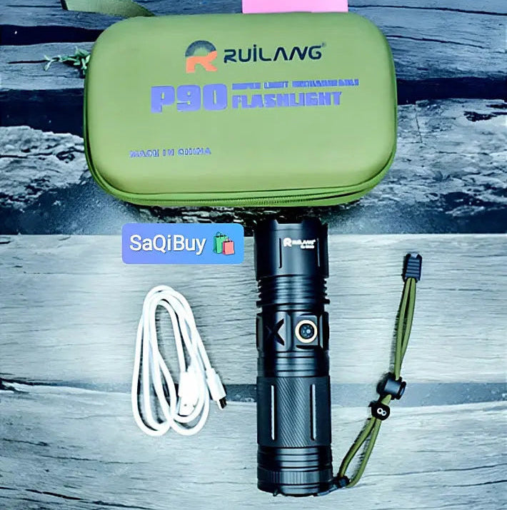 Ruilang P90 Torch Light 8800 mAh Battery- 1 KM Range SaQiBuy