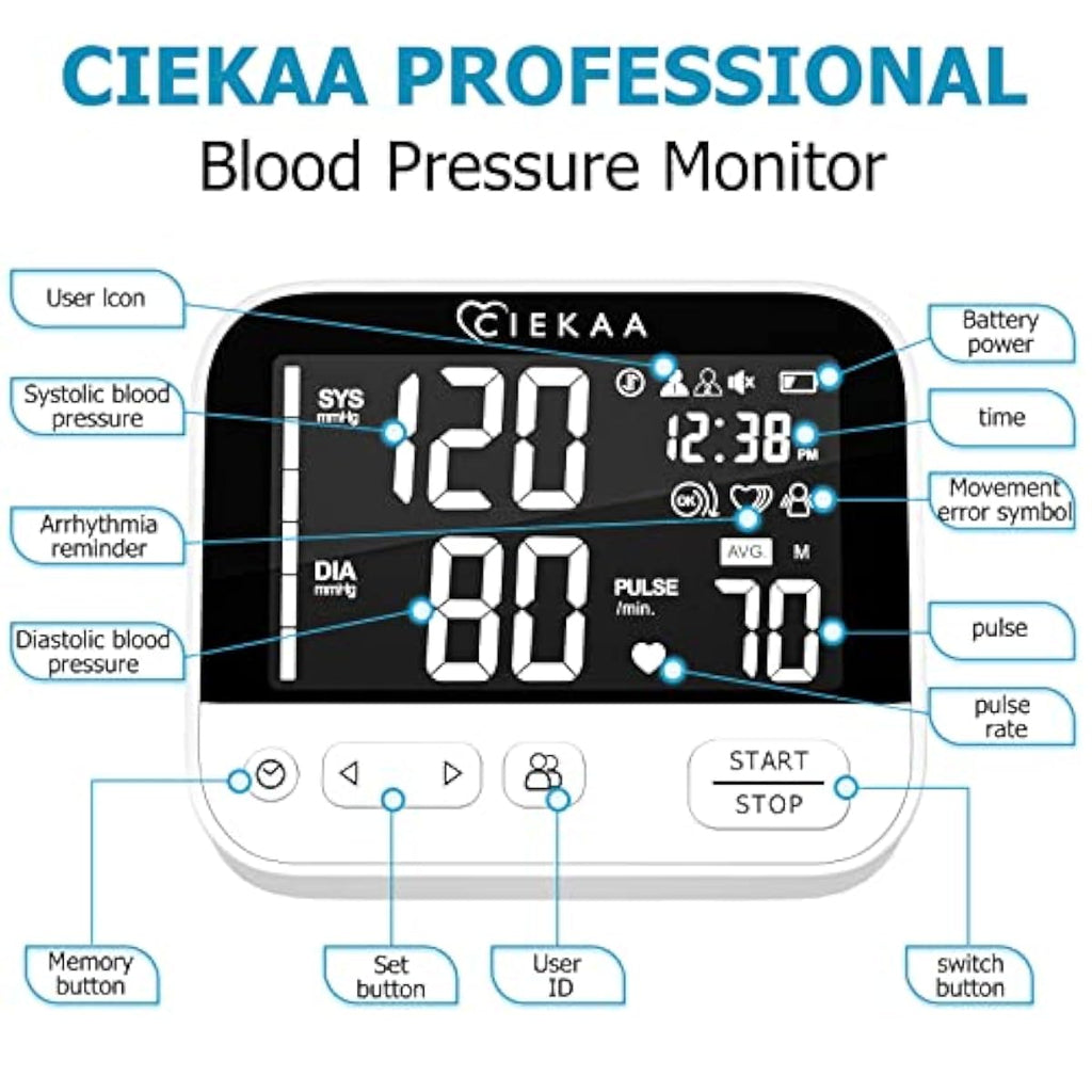 CIEKAA Digital Blood Pressure Monitor