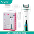 VGR 3in1 Rechargeable Women Epilator Hair Removal KIT