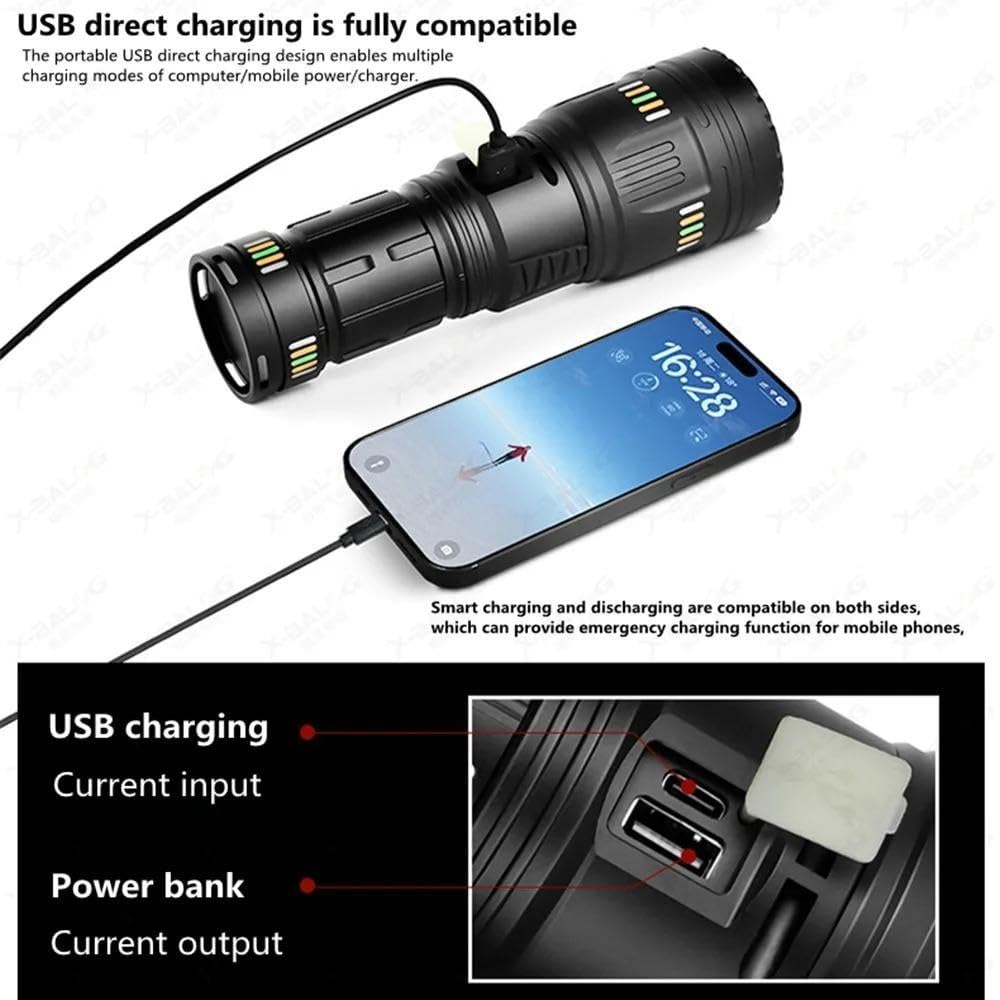 COBA CB-W518 Rechargeable Flashlight -3 KM RANGE