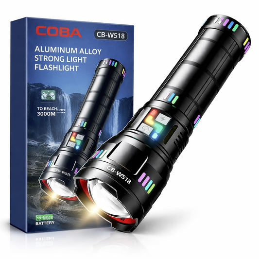 COBA CB-W518 Rechargeable MULTI-FUNCTIONAL Flashlight 3 KM RANGE