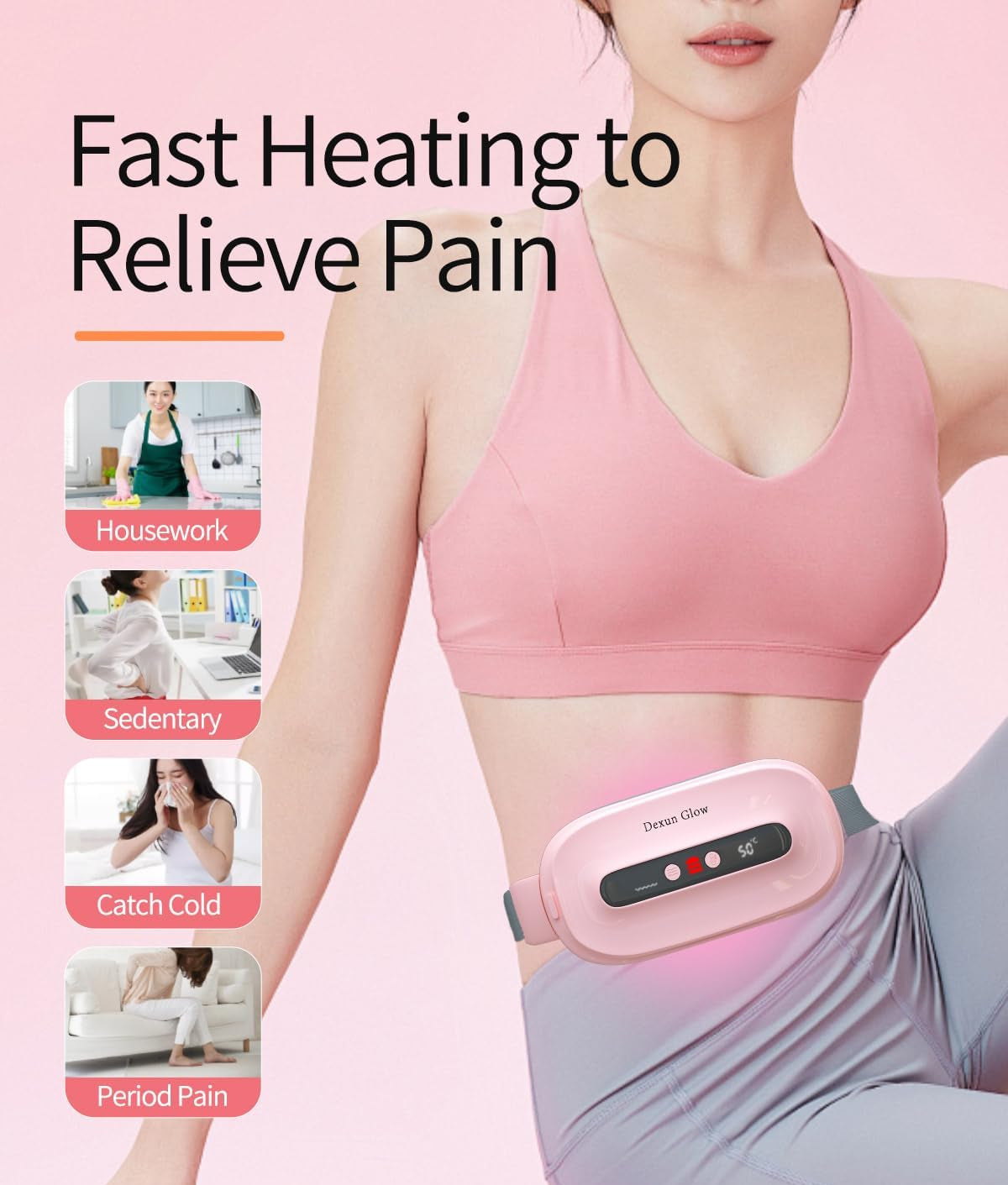 Rechargeable Cramp Relief Heating Pad