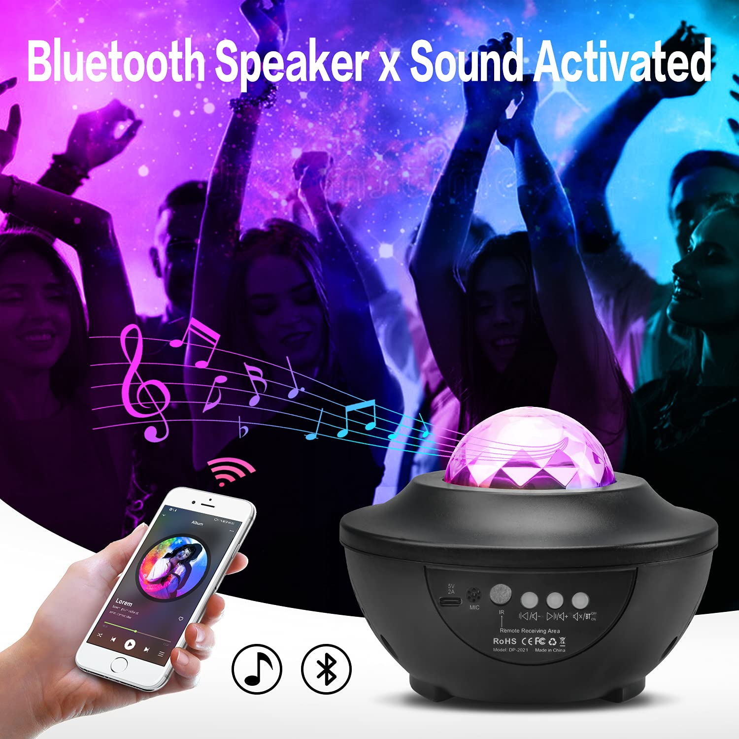 Galaxy Ocean Wave Lights Projector