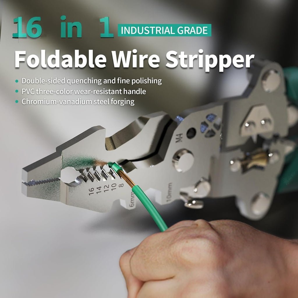 16 in 1 Foldable Wire Stripping Tools
