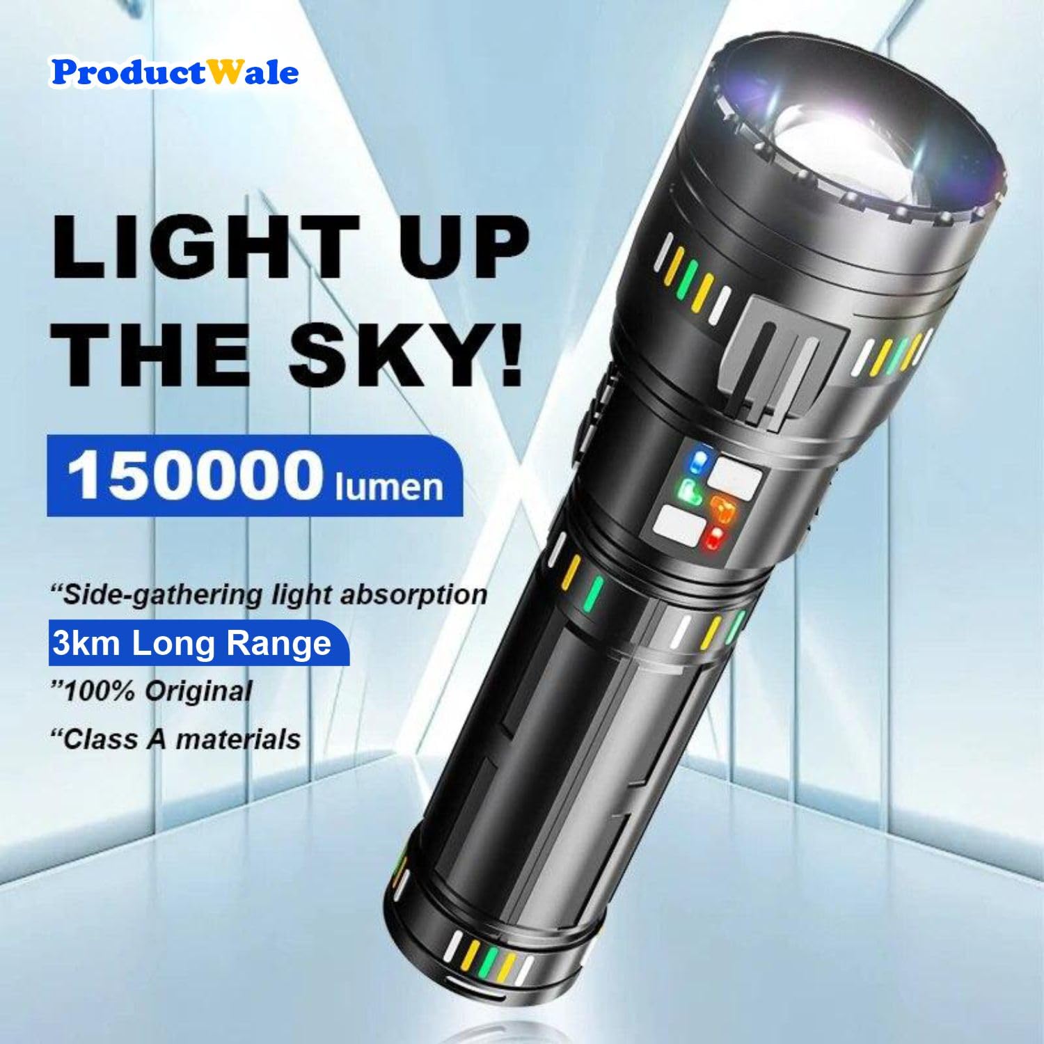 COBA CB-W518 Rechargeable Flashlight -3 KM RANGE