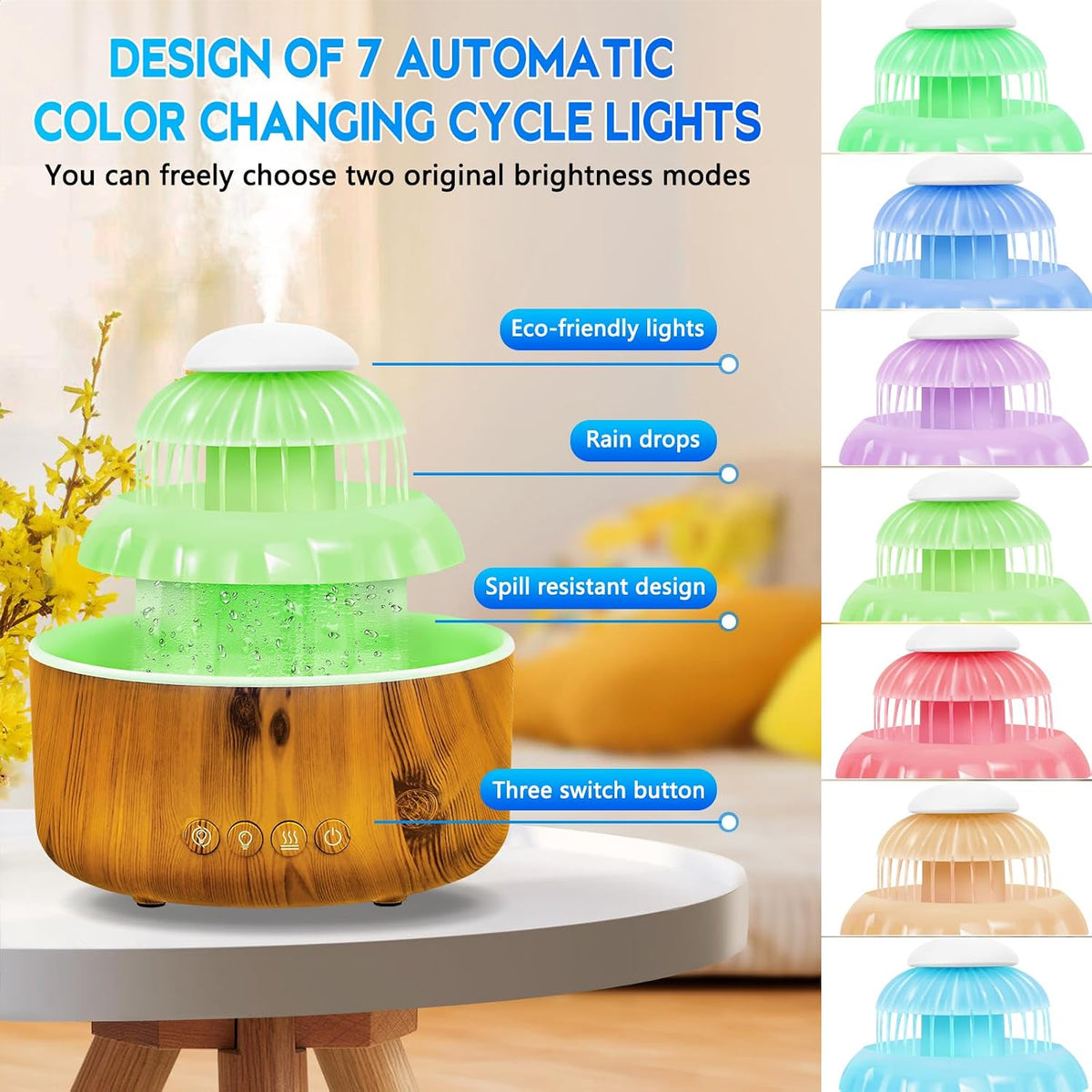 Waterfall Mist Humidifier | Rain Drops