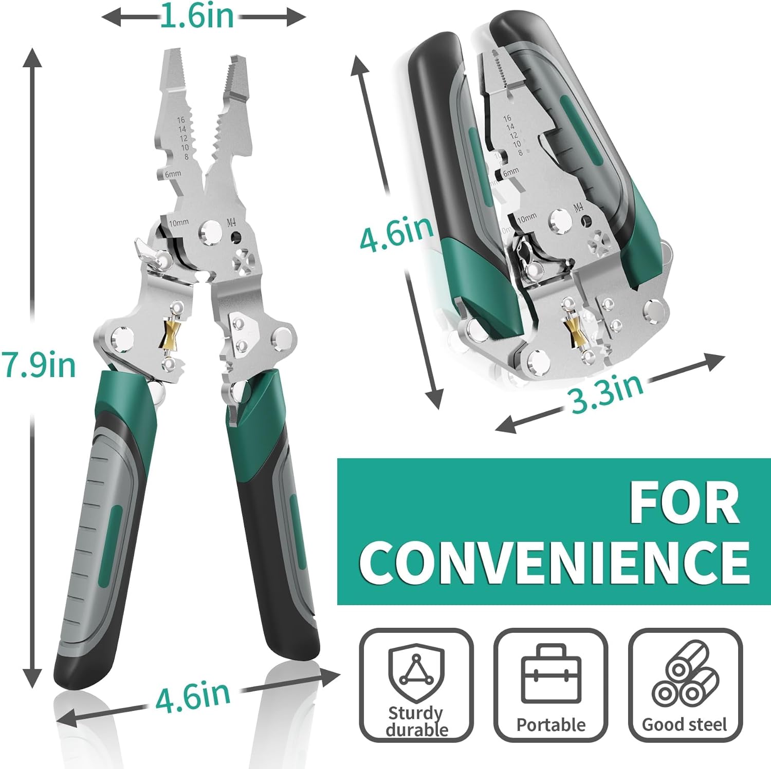 16 in 1 Foldable Wire Stripping Tools