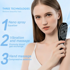 Rechargeable Scalp Massage Hair Brush & Spray Comb