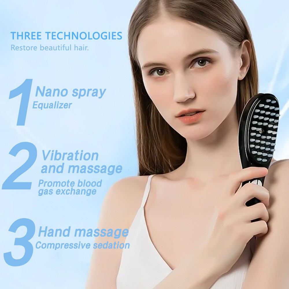 Rechargeable Scalp Massage Hair Brush & Spray Comb