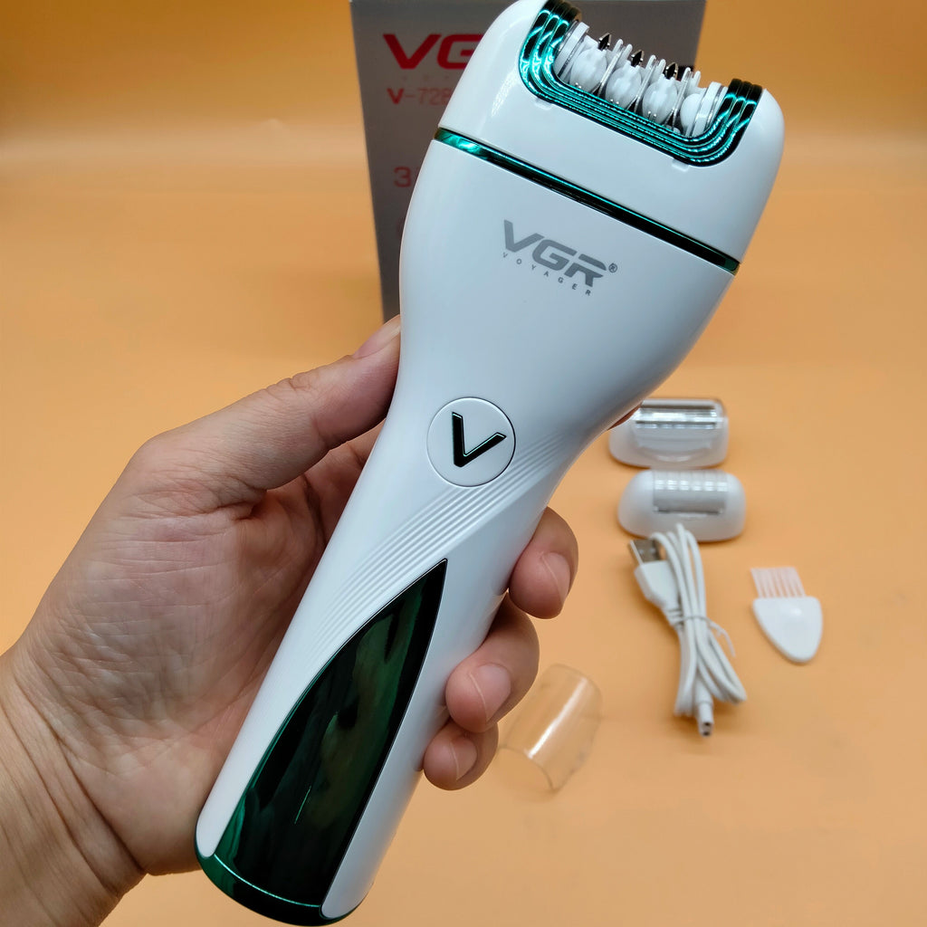 VGR 3in1 Rechargeable Women Epilator Hair Removal KIT