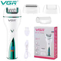 VGR 3in1 Rechargeable Women Epilator Hair Removal KIT