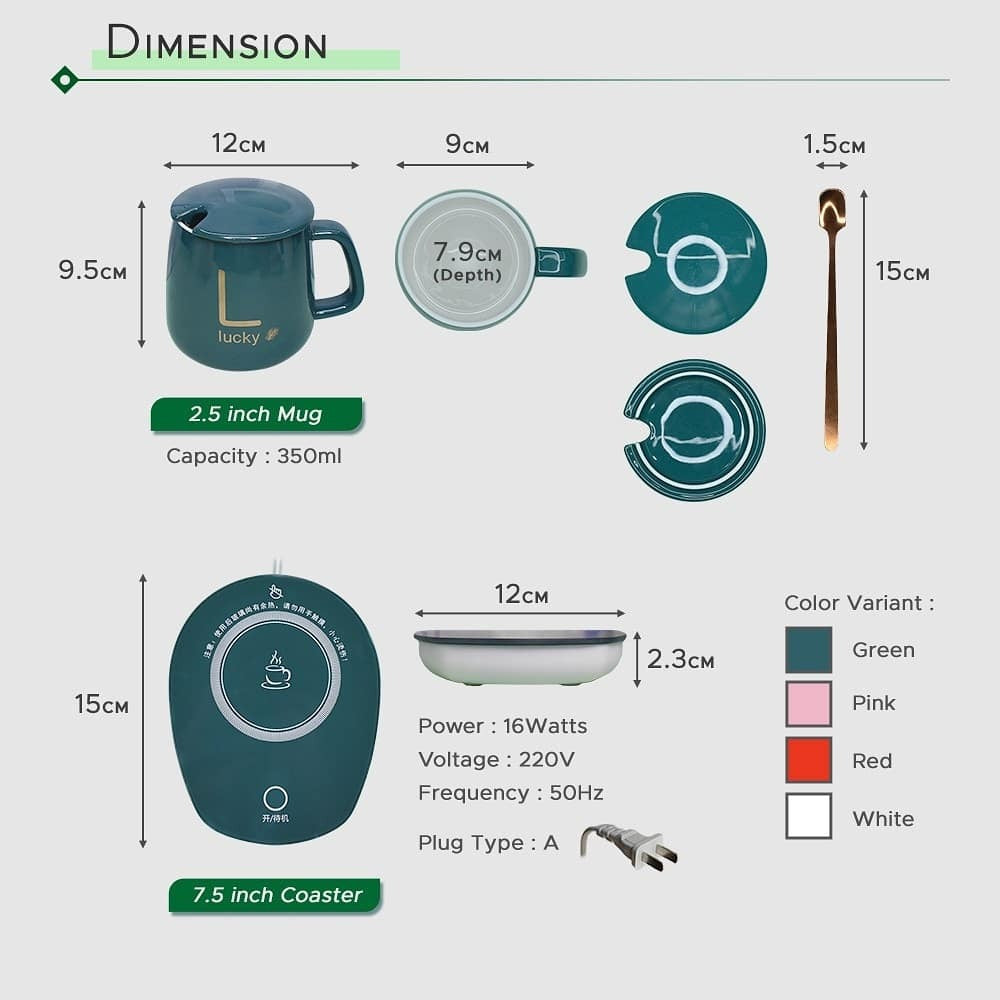 Electric Coffee Mug Warmer Pad- 50℃