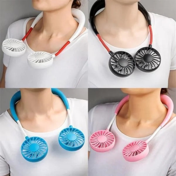 Rechargeable Wearable Neck Fan- 3 Modes