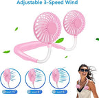 Rechargeable Wearable Neck Fan- 3 Modes