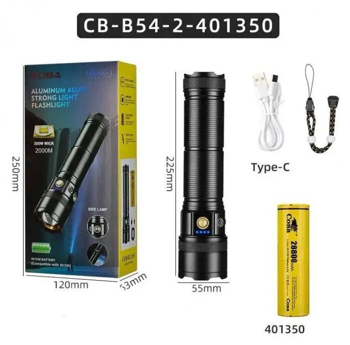 COBA Powerful LED Flashlight- 2 KM