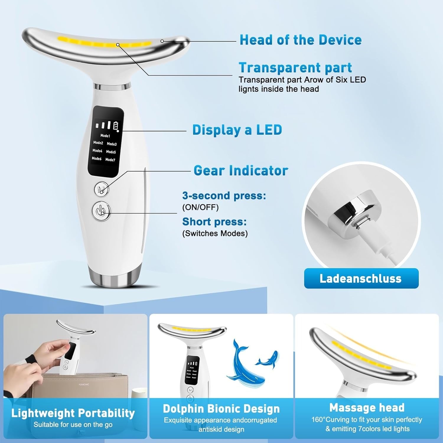 Rechargeable Anti-wrinkles Neck Face Massager