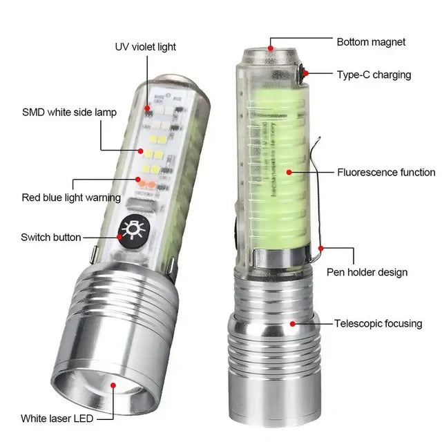 Pocket Size Multi-functional Flashlight
