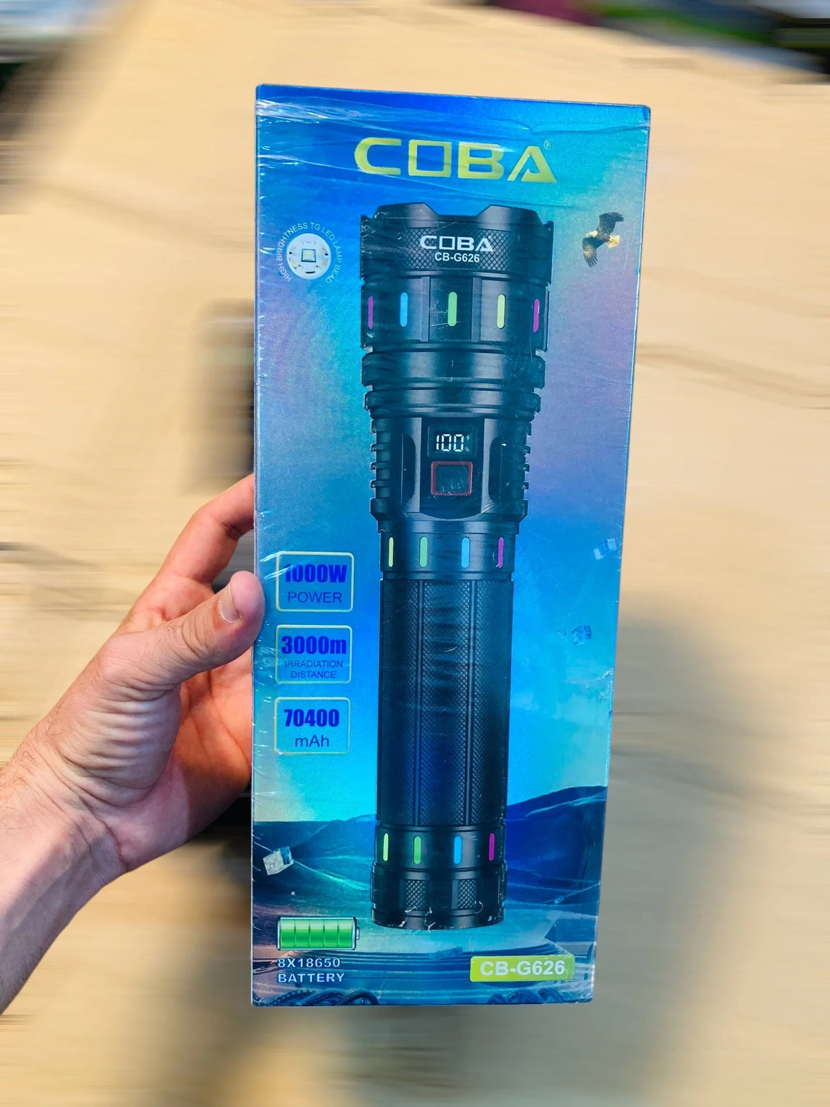 COBA Powerful LED Flashlight | 3 KM