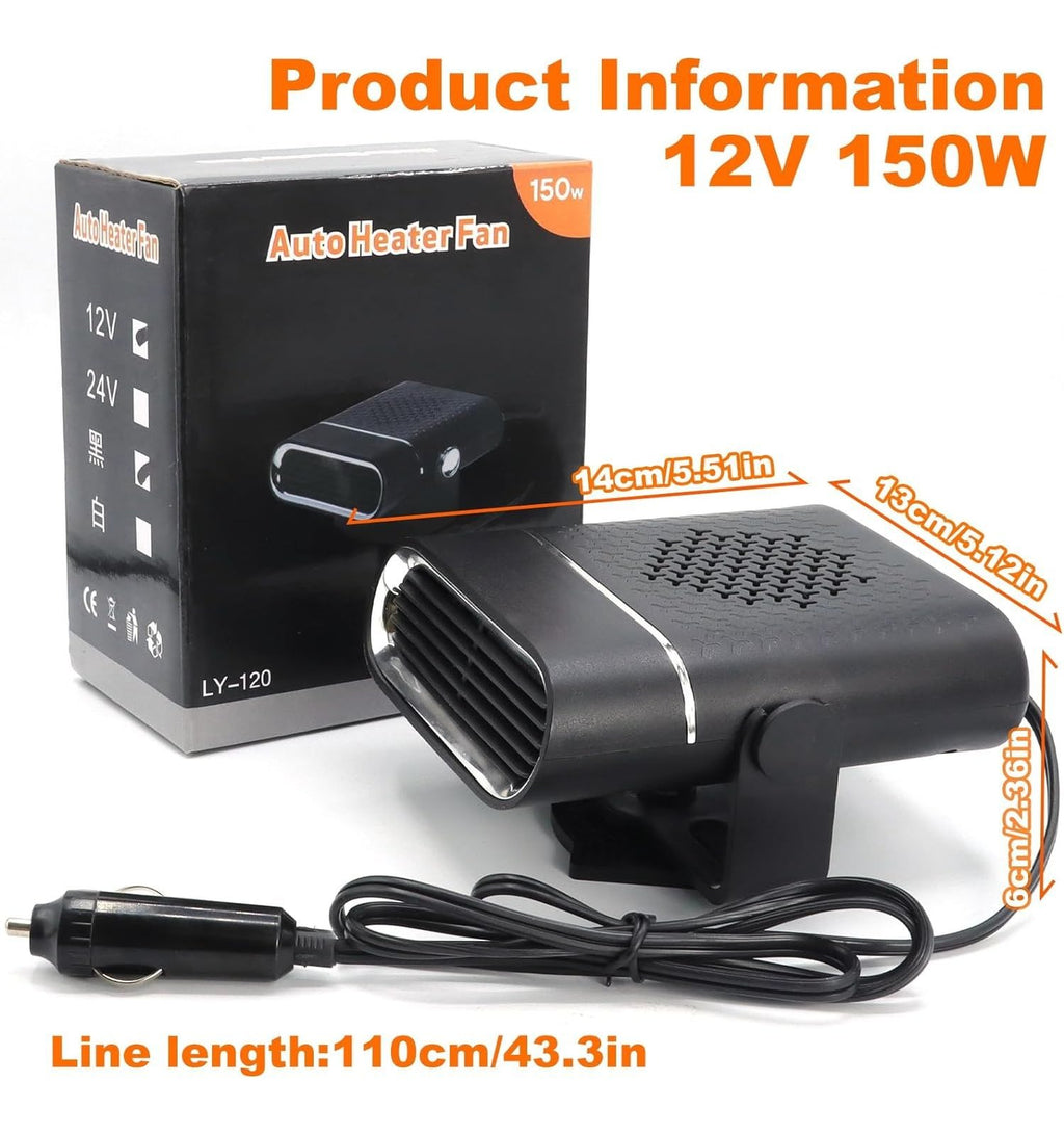 Portable Car Cold & Warm Air Defroster- 12V
