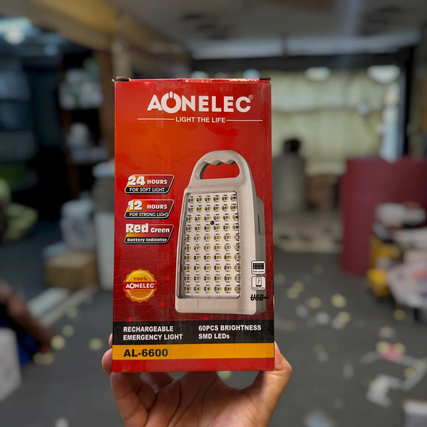 AOnelec Rechargeable Emergency Light- 60 LEDs