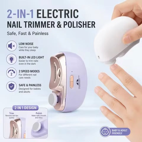 2in1 Electric Nail Clipper & Polishing