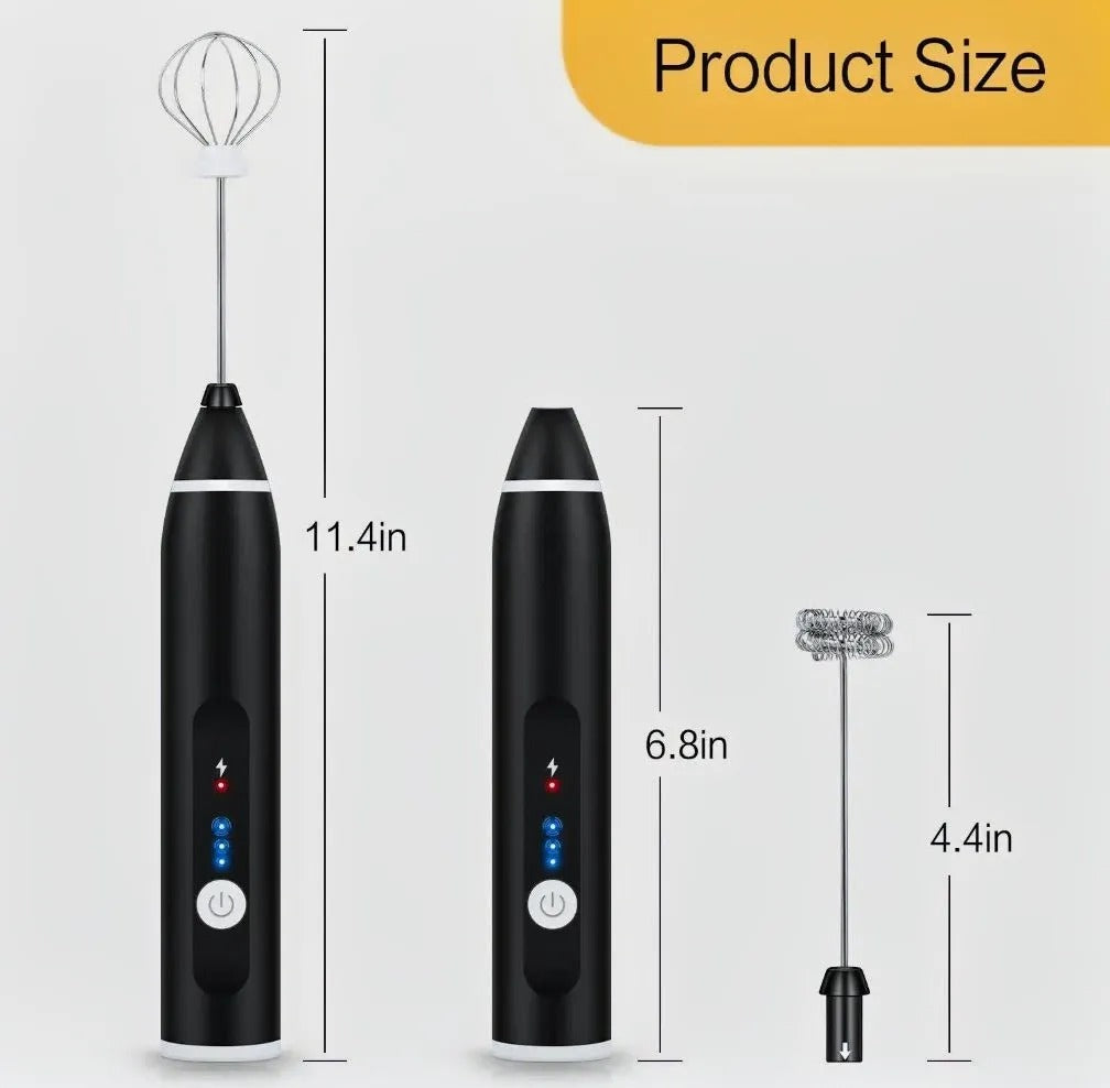 2-in-1 Rechargeable Electric Coffee Beater & Mixer