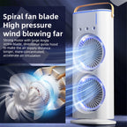 Rechargeable Double Head + Water Spray Fan