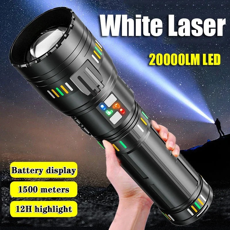RUILANG Rechargeable 3 KM High Beam Flashlight