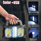 Rechargeable 3 in 1 Solar Lamp Flashlight