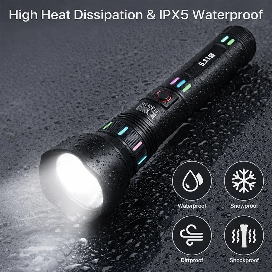 Rechargeable Super Bright Flashlight- 1 KM