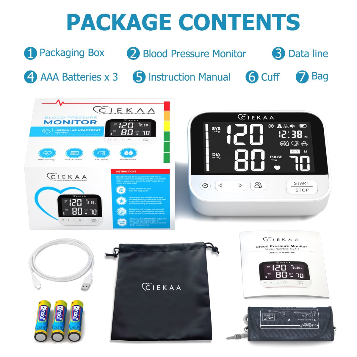 CIEKAA Digital Blood Pressure Monitor