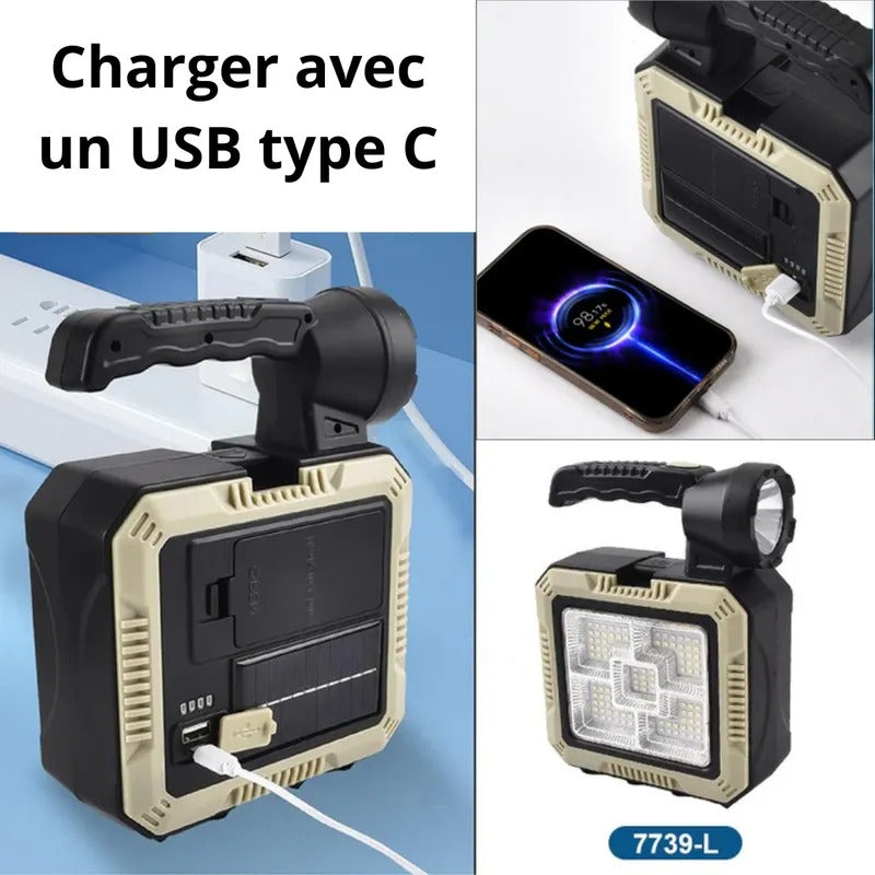 Rechargeable Solar Portable Lamp with Toolkit