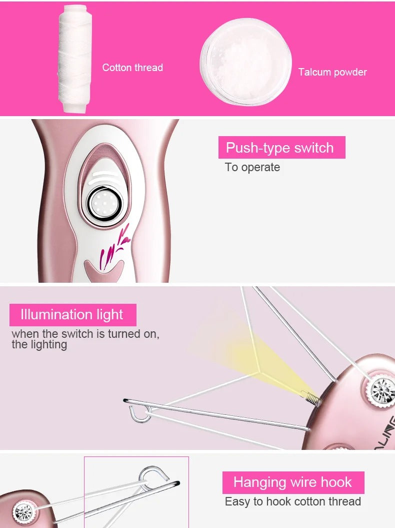 Rechargeable Hair Removal Threading Machine