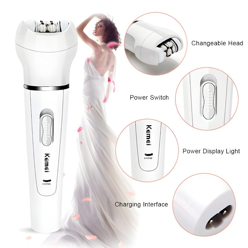 Kemei 5in1 Rechargeable Beauty Tools Kit For Women