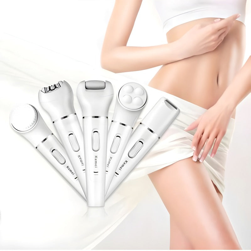 Kemei 5in1 Rechargeable Beauty Tools Kit For Women