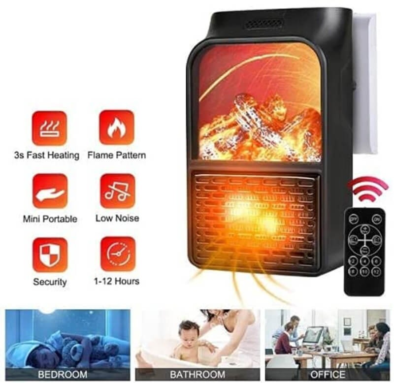 Electric Flame Heater - 1000 Watt