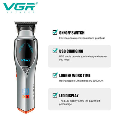 VGR USB Charging Hair Clipper
