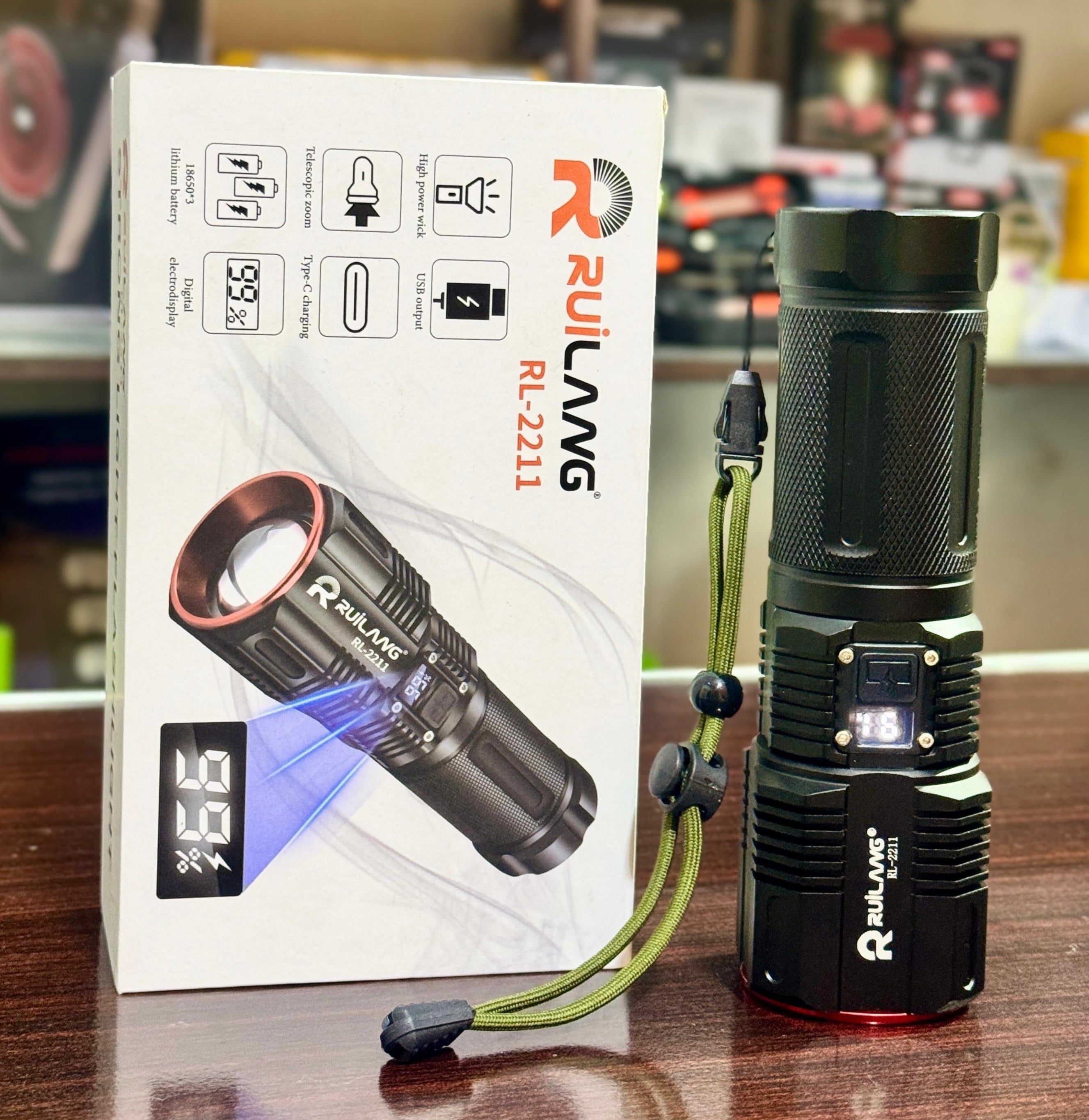 Ruilang Rechargeable Powerful Torch- 1.2 Km