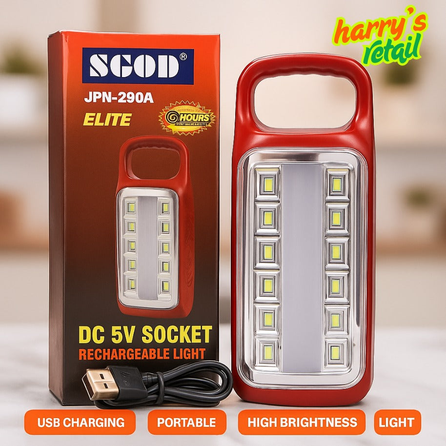 Solar + USB Rechargeable LED Flashlight