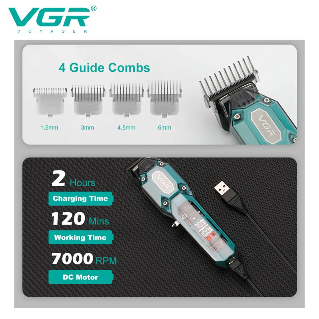 VGR T-shaped blade hair clipper
