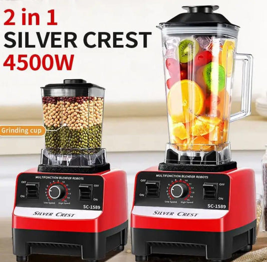 2-in-1 Silver Crest Heavy Duty Blender Juicer- 4500W