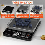 Stainless Digital Kitchen Scale - 3Kg