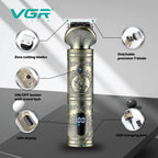 VGR Metal Professional Hair Beard Clipper