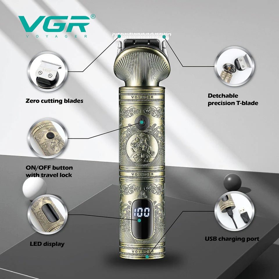 VGR Metal Professional Hair Beard Clipper