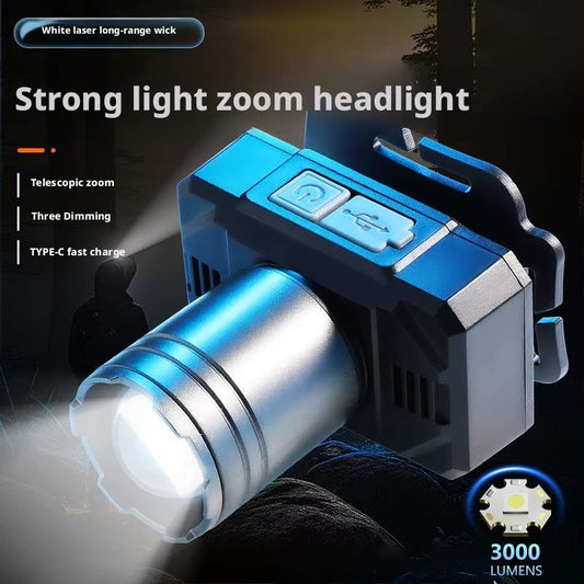 Rechargeable Zooming LED Powerful Headlamp - 800 maH