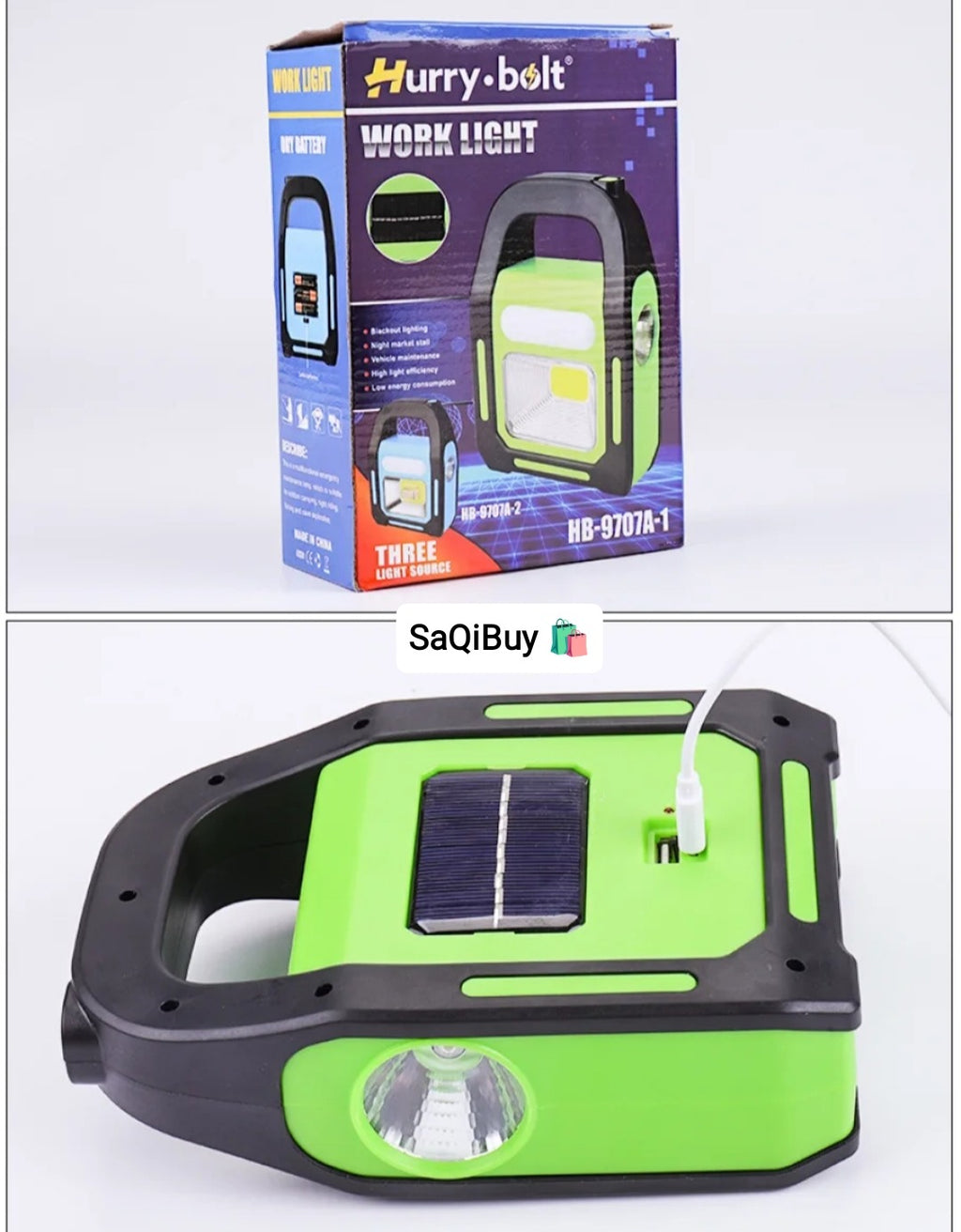 Solar & USB Recharging Flashlight