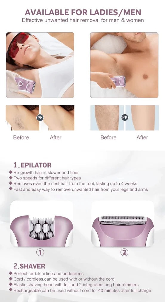 2in1 Women Epilator & Shaver
